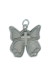 New Life Butterfly Cross, Pewter